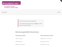 Tablet Screenshot of drogenberatung-konstanz.de